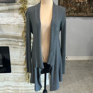 St. John’s Bay Gray Open Ribbed Cardigan. Size M‎ (900)